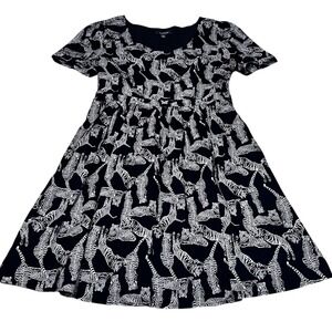 Modcloth Black and White Zebra Print Midi Dress